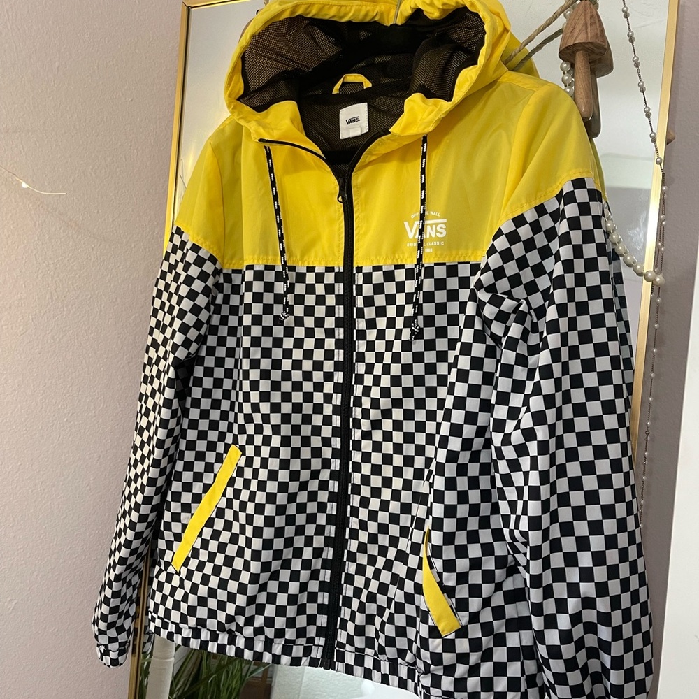 Vans Yellow and Black Checkered Jacket